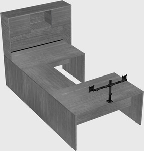 U-shaped desk