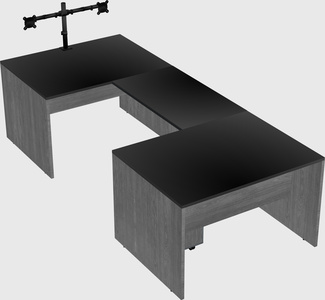 U-shaped desk