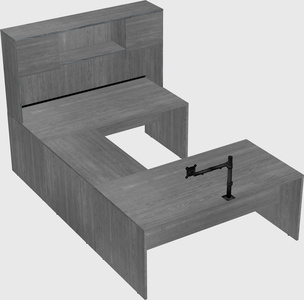 U-shaped desk