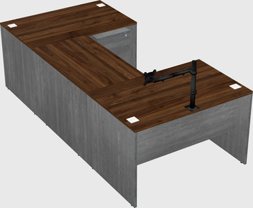 U-shaped desk