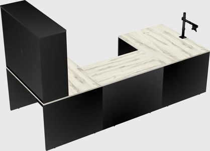 U-shaped desk