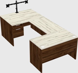 U-shaped desk