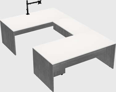 U-shaped desk