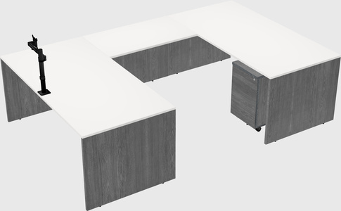 U-shaped desk
