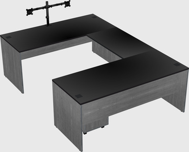 U-shaped desk