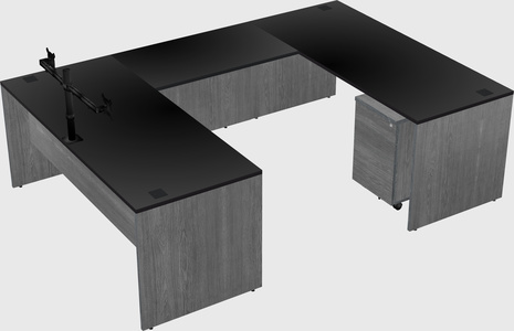 U-shaped desk