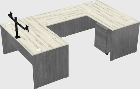 U-shaped desk