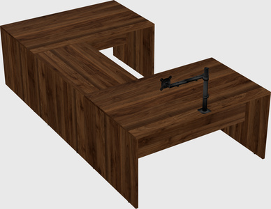 U-shaped desk