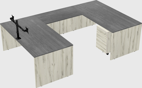 U-shaped desk