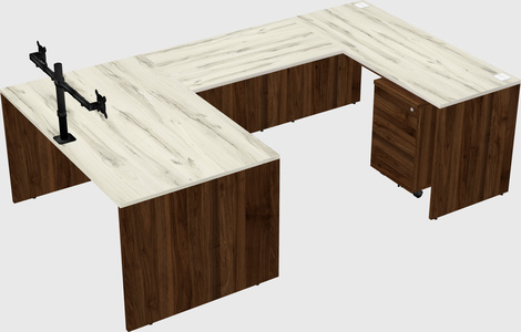 U-shaped desk