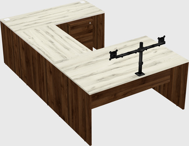 U-shaped desk