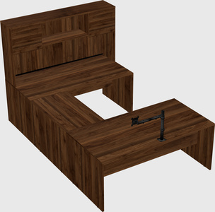U-shaped desk