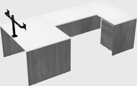 U-shaped desk