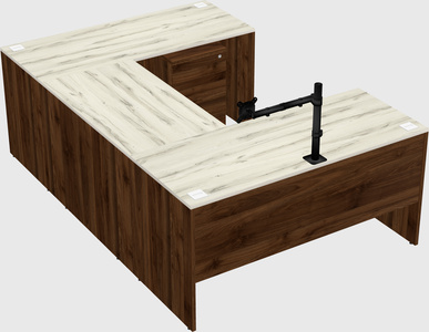 U-shaped desk