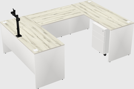 U-shaped desk
