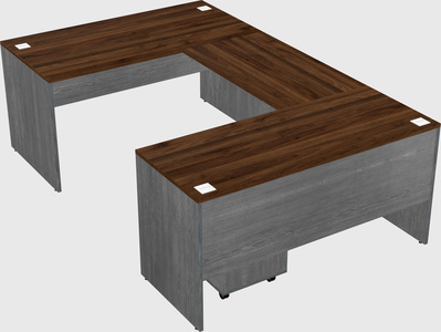 U-shaped desk
