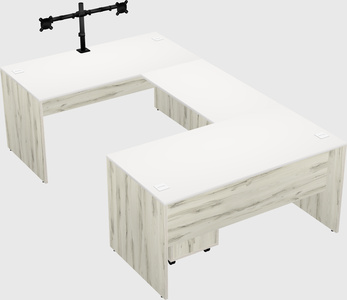 U-shaped desk