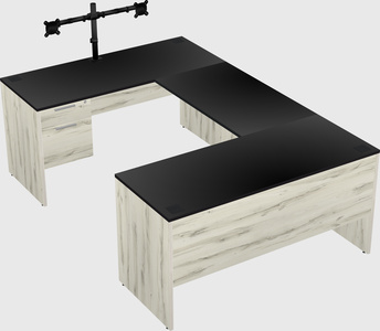 U-shaped desk