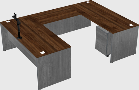 U-shaped desk