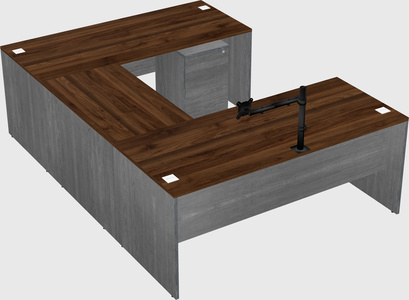 U-shaped desk