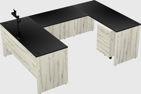 U-shaped desk