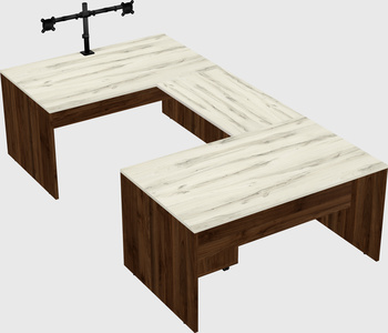 U-shaped desk