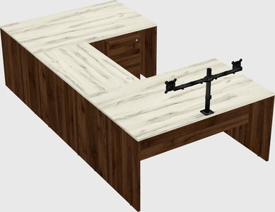 U-shaped desk