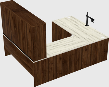 U-shaped desk