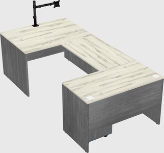 U-shaped desk
