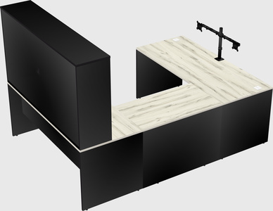 U-shaped desk