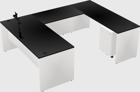 U-shaped desk