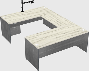 U-shaped desk