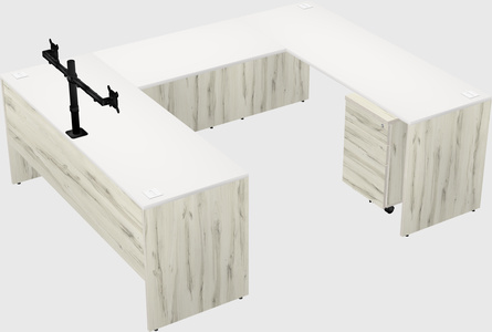 U-shaped desk