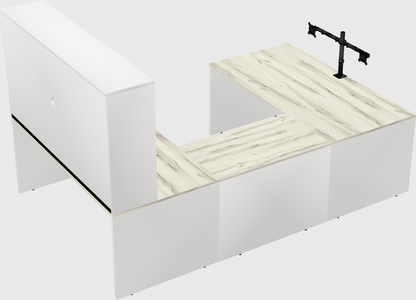 U-shaped desk