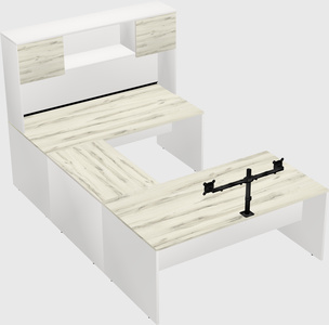 U-shaped desk