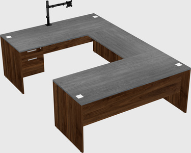 U-shaped desk