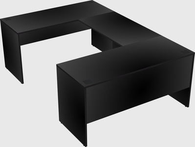U-shaped desk