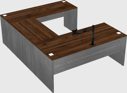 U-shaped desk