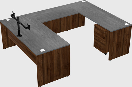 U-shaped desk