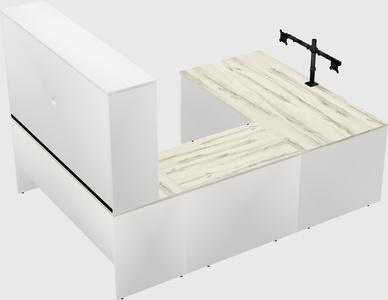 U-shaped desk