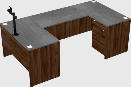 U-shaped desk