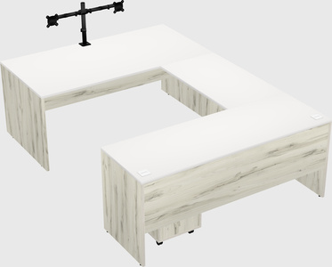 U-shaped desk