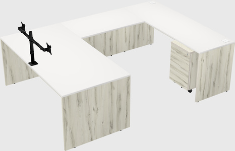 U-shaped desk