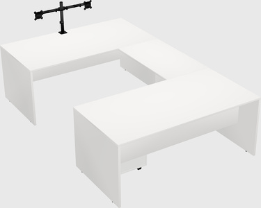 U-shaped desk