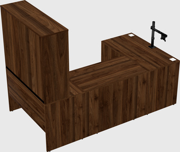 U-shaped desk
