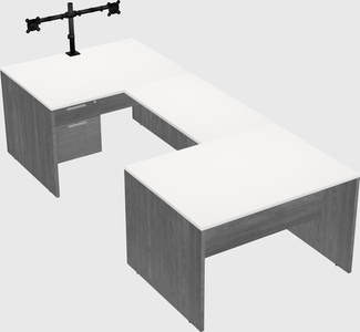 U-shaped desk