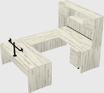 U-shaped desk