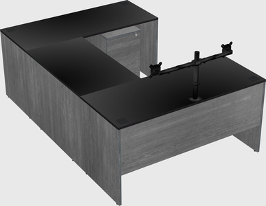 U-shaped desk