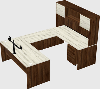 U-shaped desk