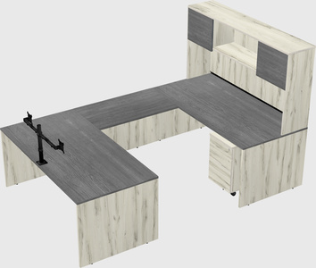 U-shaped desk